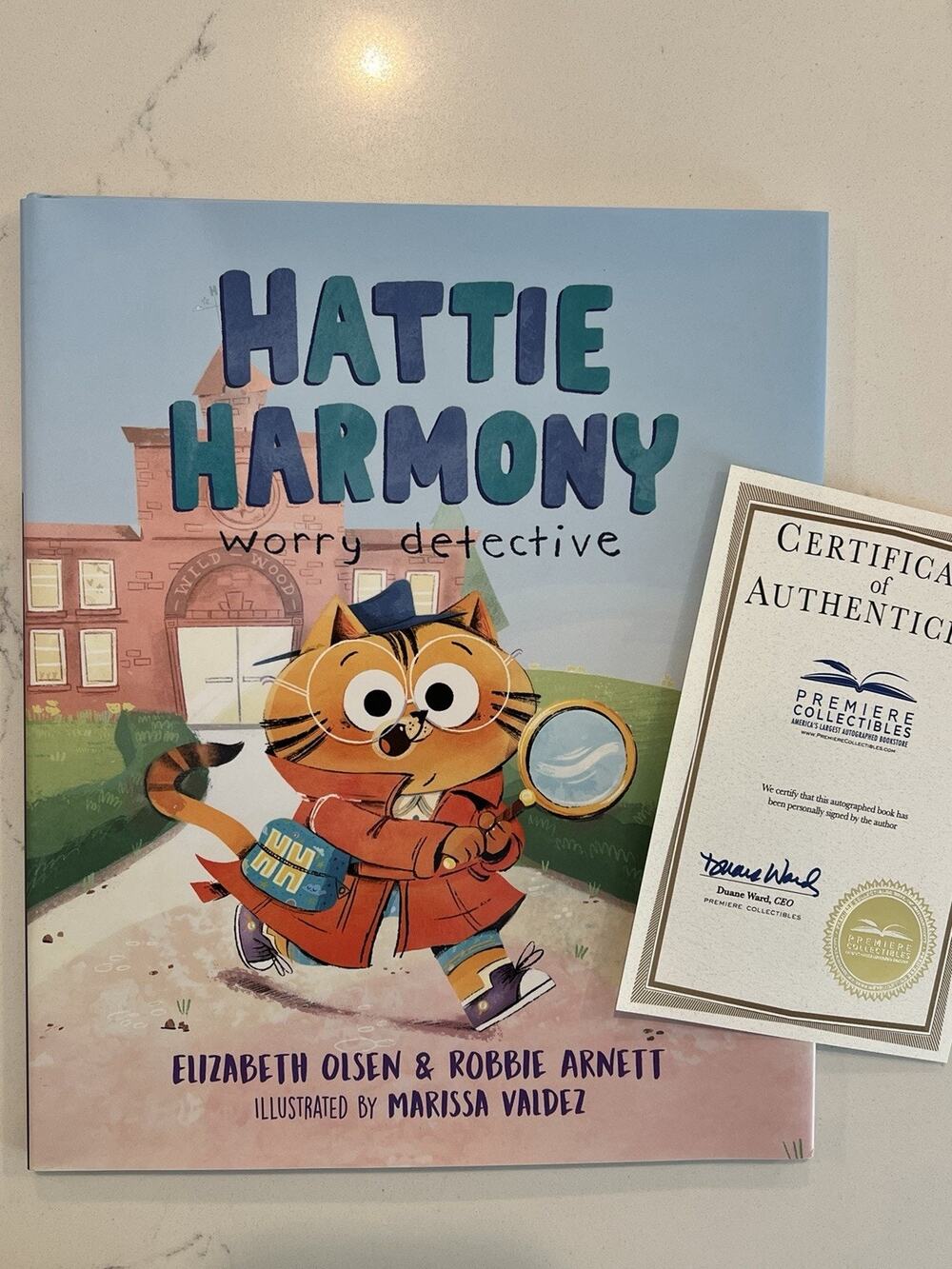 Hattie Harmony Signed BOOKPLATE Book Elizabeth Olsen Robbie Arnett Autograph #1
